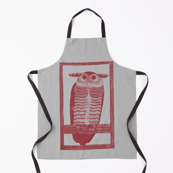 Item preview, Horned Owl Minimalist Drawing Linocut Design Vintage Red Wine (Hoornuil, 1915) designed and sold by LockeL.
