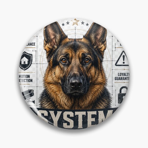Item preview, My Security System Has Fur Funny German Shepherd Dog Owner Gift T-Shirt Sticker designed and sold by Igrowlab254.