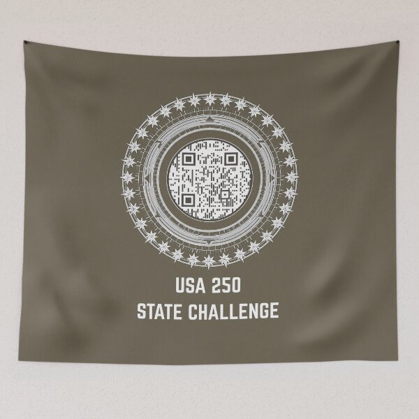 Item preview, USA 250 Glyph 50 State Interactive challenge designed and sold by AIClothingUK.