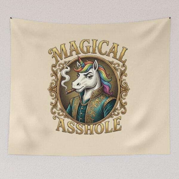 Item preview, Magical Asshole Unicorn Cigar Leather Jacket Graphic  — Funny Dark Humor Pride Attitude  designed and sold by SkTee2k.