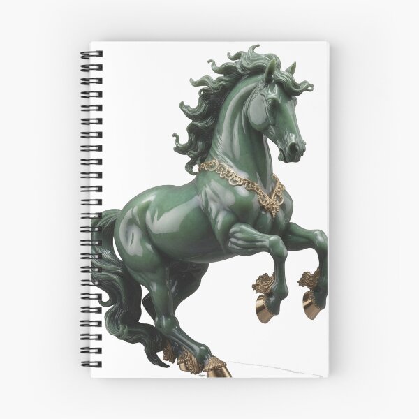 Item preview, Green Jade Horse with Gold Ornaments designed and sold by Bluesax.