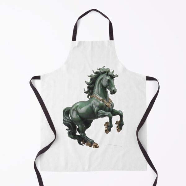 Item preview, Green Jade Horse with Gold Ornaments designed and sold by Bluesax.