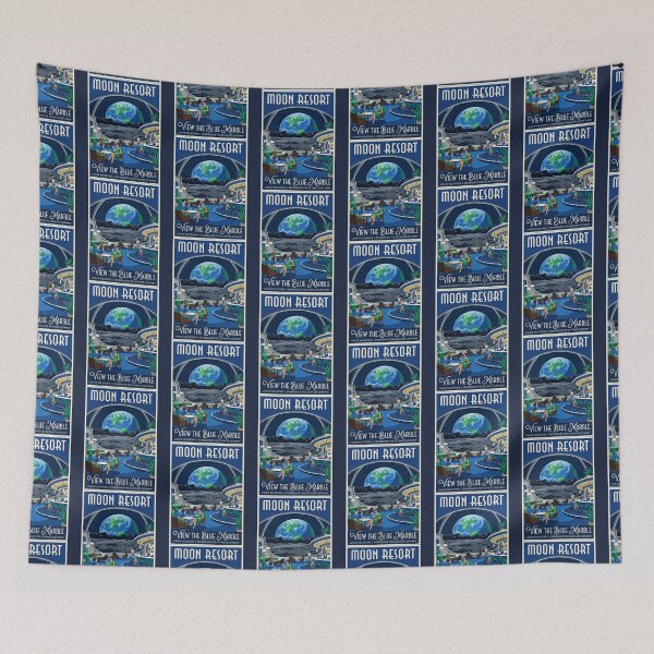 Item preview, Moon Resort Retro NASA Travel Poster Earthrise designed and sold by RetroRewind Studio.