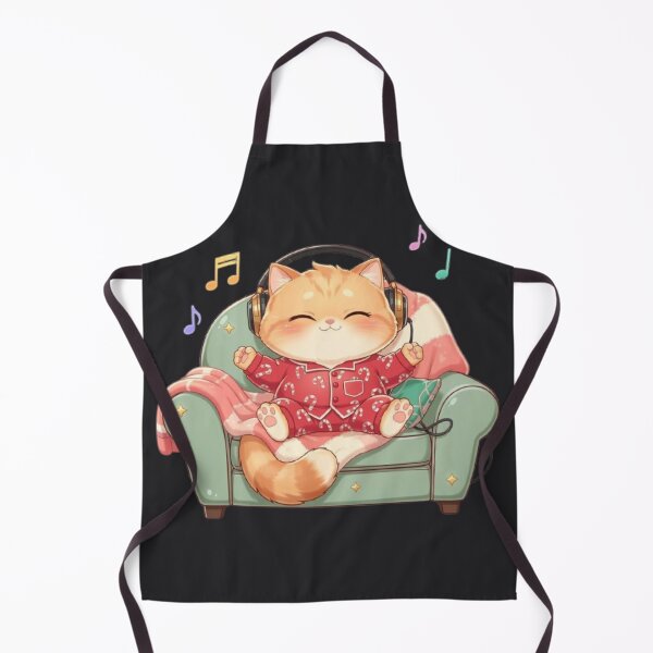 Item preview, Cute Cozy Cat Listening to Music designed and sold by Moody Vibes Studio.