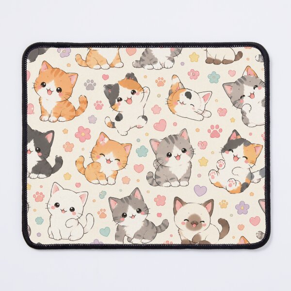 Item preview, Kawaii Cat Pattern Seamless Design designed and sold by Aramdesing.