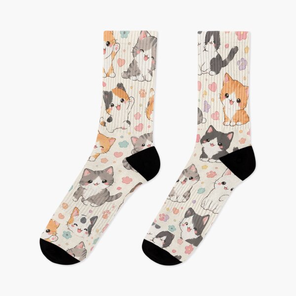 Item preview, Kawaii Cat Pattern Seamless Design designed and sold by Aramdesing.
