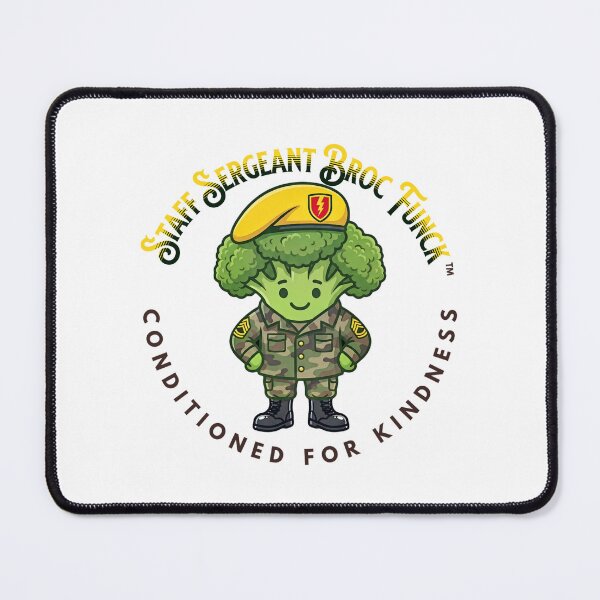 Item preview, Sergeant Brock Funck — Cute Military Broccoli Kawaii Food Art | Conditioned For Kindness designed and sold by monolithstudio.