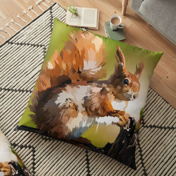 It's squirrel time! Floor Pillow