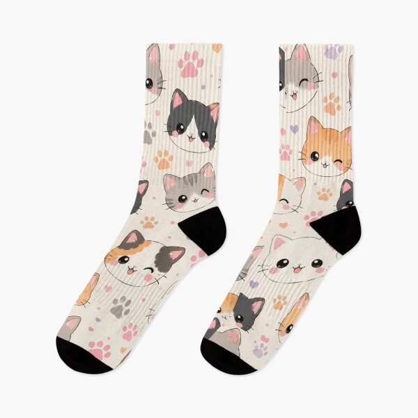 Item preview, Kawaii Cat Pattern Seamless Design designed and sold by Aramdesing.