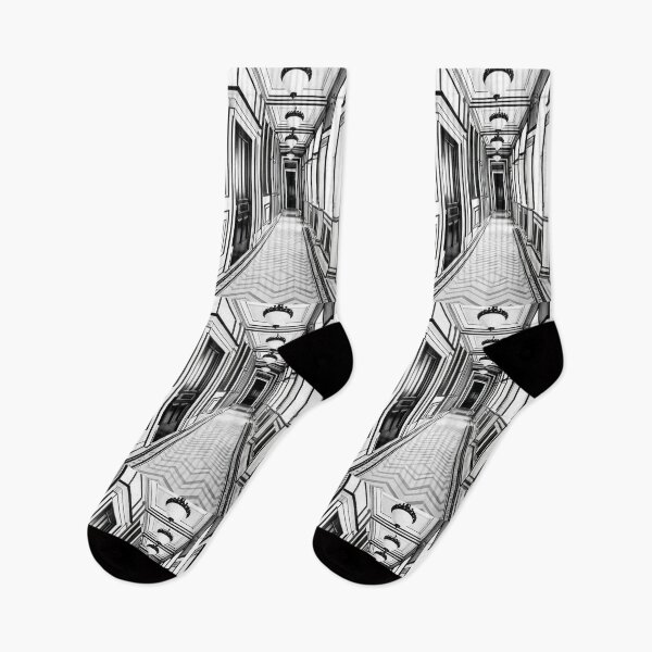 Item preview, Architecture - Vertiginous Perspective Corridor, Black and White Drawing designed and sold by Reverso-Design.