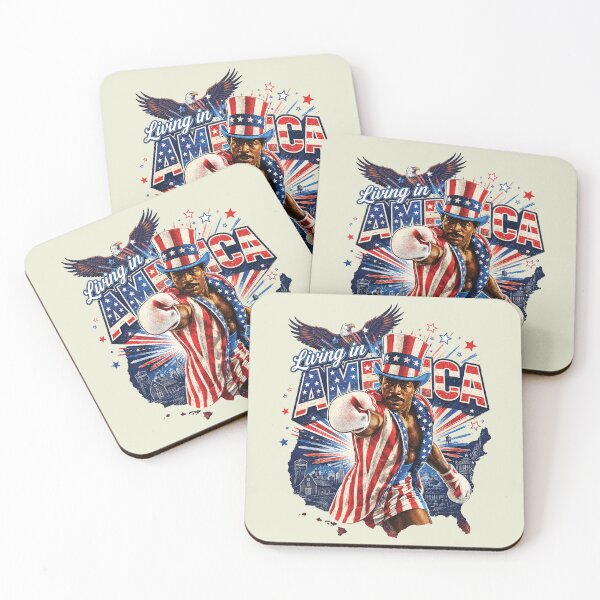 Item preview, Apollo Creed Living In America Patriotic Boxing Fourth Of July Vintage America Retro USA Fighter designed and sold by modoodles357.