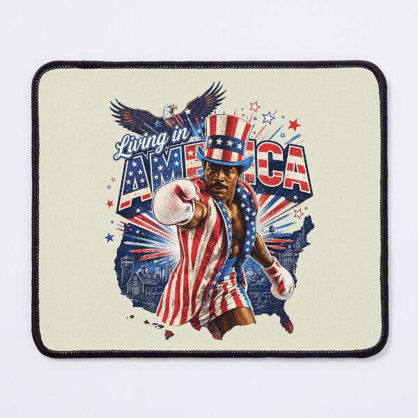 Item preview, Apollo Creed Living In America Patriotic Boxing Fourth Of July Vintage America Retro USA Fighter designed and sold by modoodles357.