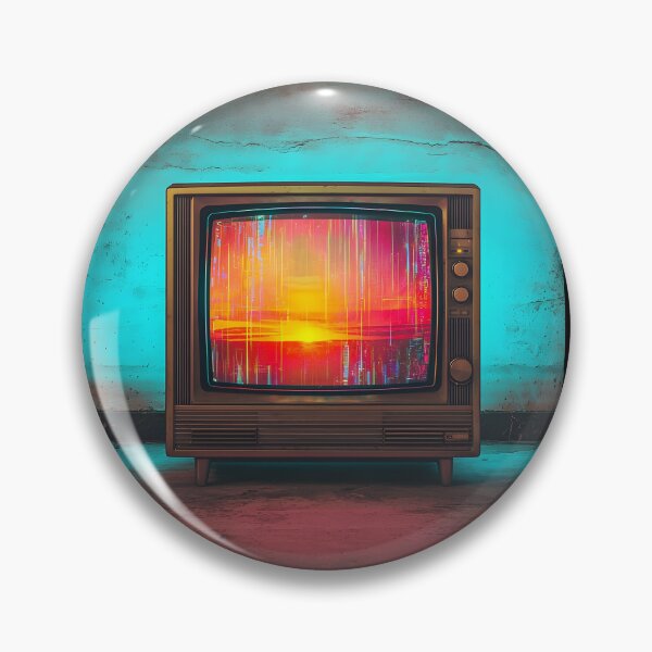 Item preview, Retro television synthwave sunset illustration designed and sold by Checho30.