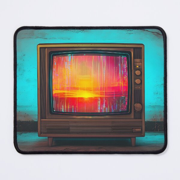 Item preview, Retro television synthwave sunset illustration designed and sold by Checho30.