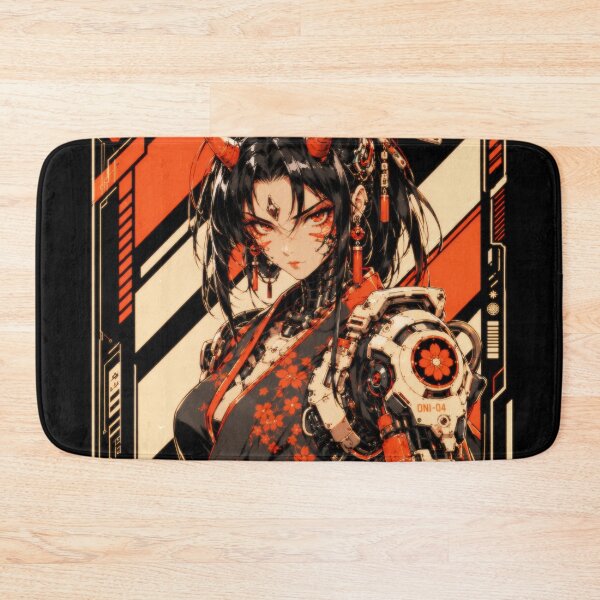 Item preview, Cyberpunk Oni Girl - Retro Anime Demon Queen designed and sold by Apocalyptic Art Studio.