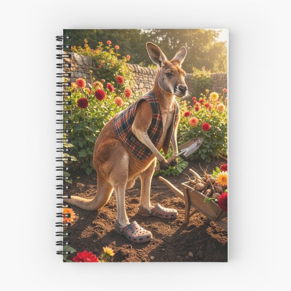 Item preview, Kangaroo Gardener Gathers Flowers designed and sold by Tridentulus.