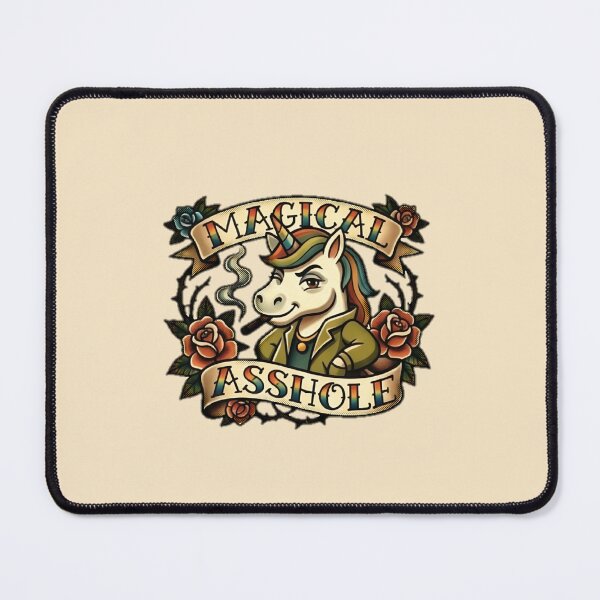 Item preview, Magical Asshole Unicorn Cigar Leather Jacket Graphic — Funny Dark Humor Pride Attitude designed and sold by SkTee2k.