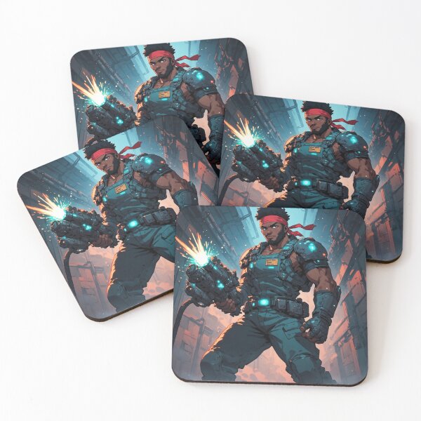 Item preview, Cyberpunk Soldier Action Hero Art designed and sold by Mavila Forge.