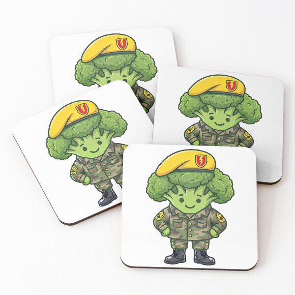 Item preview, Sergeant Brock Funck — Cute Military Broccoli Kawaii Food Art | Conditioned For Kindness designed and sold by monolithstudio.