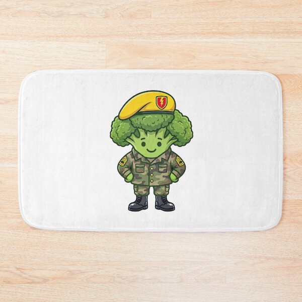 Item preview, Sergeant Brock Funck — Cute Military Broccoli Kawaii Food Art | Conditioned For Kindness designed and sold by monolithstudio.