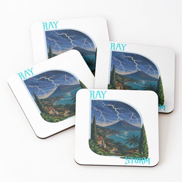 Artikelvorschau, RAY Storm Mountain Küstenlandschaft-Kunst-T-Shirt | Blitzhimmel-Naturgrafik-T-Shirt entworfen und verkauft von RAYapparel.