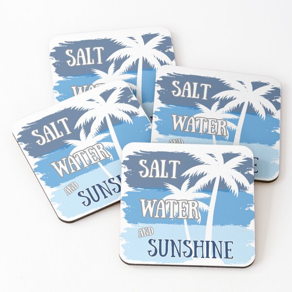 Item preview, Salt Water and Sunshine Blue Palm Tree Cute Summer Shirt designed and sold by LAJdesigns.