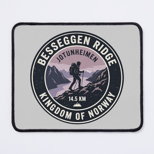 Item preview, Besseggen Ridge Hiking Adventure Norway Badge designed and sold by Digital Art Works Hub.