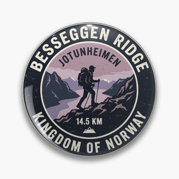 Item preview, Besseggen Ridge Hiking Adventure Norway Badge designed and sold by Digital Art Works  Hub.