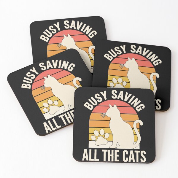 Item preview, Busy Saving All The Cats Cat Lover Animal Rescuer Adoption Advocate designed and sold by SofenArt.