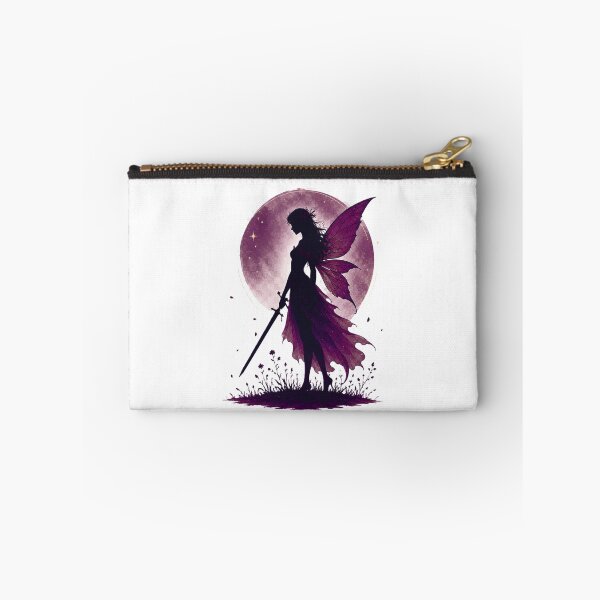 Item preview, Moonlit Fairy Warrior | Purple Fantasy Fairy Silhouette Art designed and sold by MysticPurpleHue.