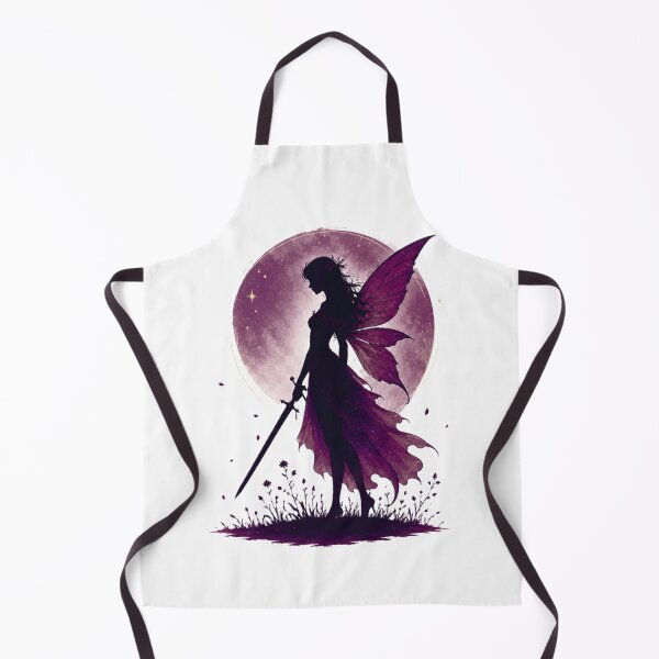 Item preview, Moonlit Fairy Warrior | Purple Fantasy Fairy Silhouette Art designed and sold by MysticPurpleHue.