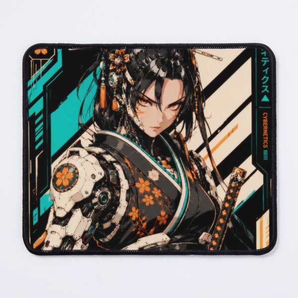 Item preview, Cyberpunk Samurai Girl - Retro Anime Warrior designed and sold by Apocalyptic Art Studio.