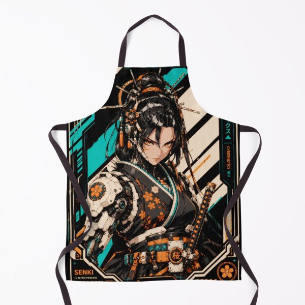 Item preview, Cyberpunk Samurai Girl - Retro Anime Warrior designed and sold by Apocalyptic Art Studio.