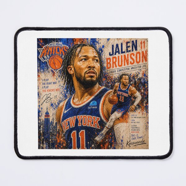 Item preview, Jalen Brunson Game Face - Basketball Legend Portrait designed and sold by ArtistrySky.