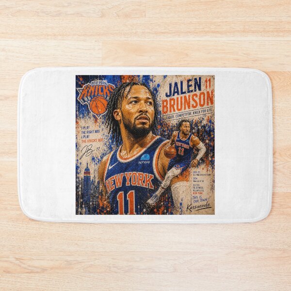 Item preview, Jalen Brunson Game Face - Basketball Legend Portrait designed and sold by ArtistrySky.