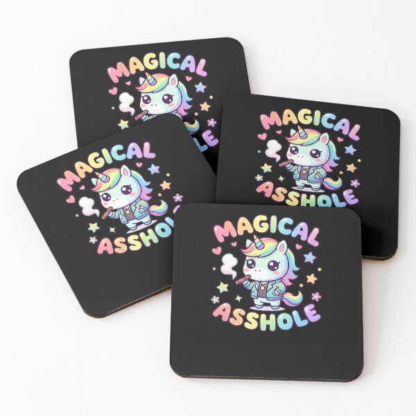 Item preview, Magical Asshole Unicorn Cigar Leather Jacket Graphic  — Funny Dark Humor Pride Attitude  designed and sold by SkTee2k.