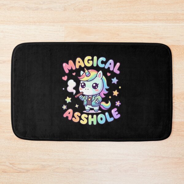 Item preview, Magical Asshole Unicorn Cigar Leather Jacket Graphic — Funny Dark Humor Pride Attitude designed and sold by SkTee2k.