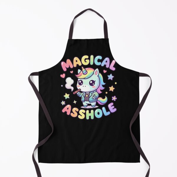 Item preview, Magical Asshole Unicorn Cigar Leather Jacket Graphic — Funny Dark Humor Pride Attitude designed and sold by SkTee2k.