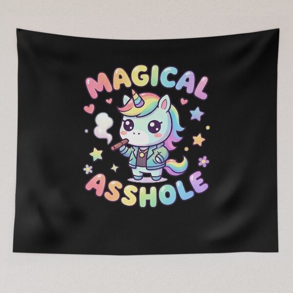 Item preview, Magical Asshole Unicorn Cigar Leather Jacket Graphic  — Funny Dark Humor Pride Attitude  designed and sold by SkTee2k.