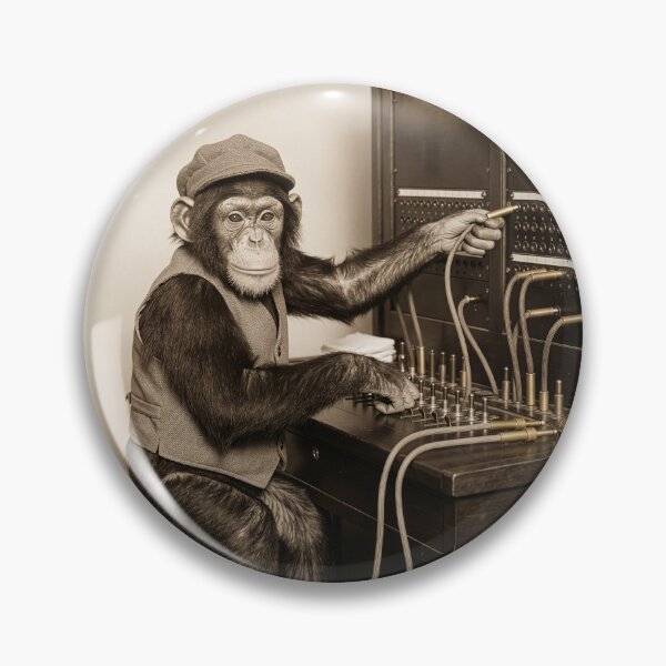 Item preview, Chimpanzee Switch Board Operator designed and sold by Tridentulus.