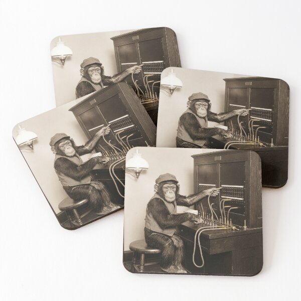 Item preview, Chimpanzee Switch Board Operator designed and sold by Tridentulus.