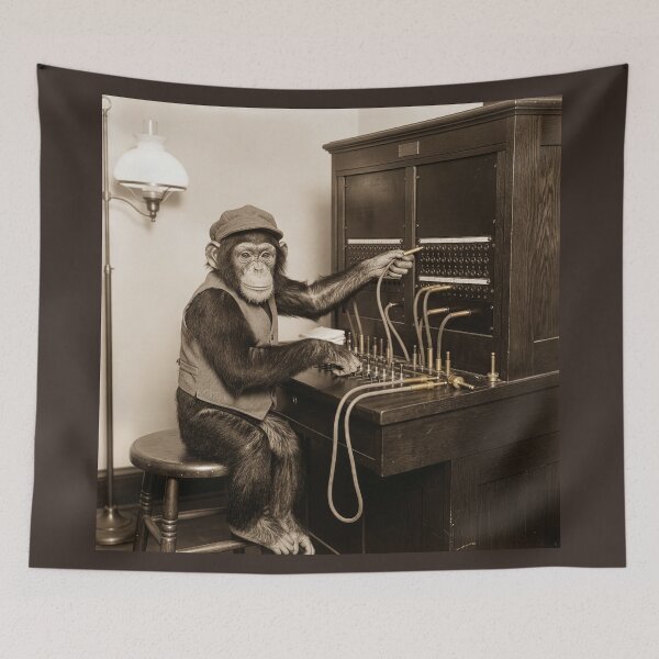 Item preview, Chimpanzee Switch Board Operator designed and sold by Tridentulus.