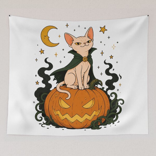 Aperçu de l'œuvre Chat Sphynx d'Halloween créée et vendue par Region.
