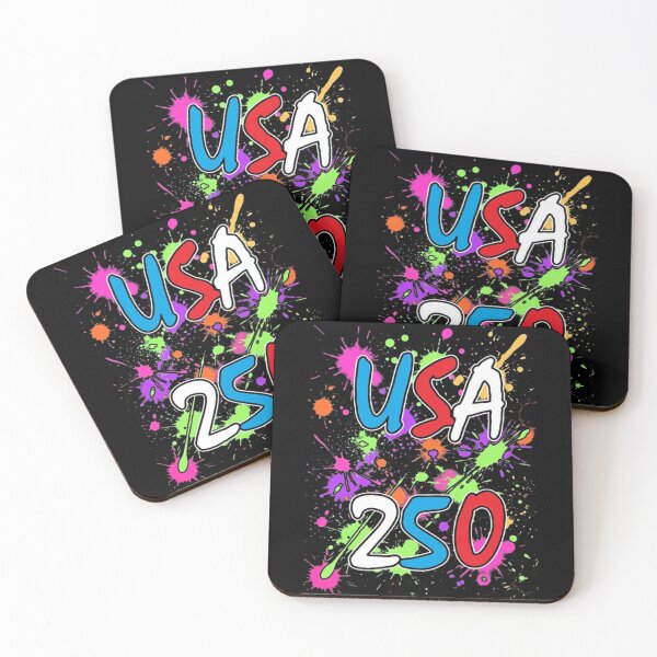 Item preview, USA 250 Semiquincentennial Neon Splatter America 250 designed and sold by dragonmotor7.