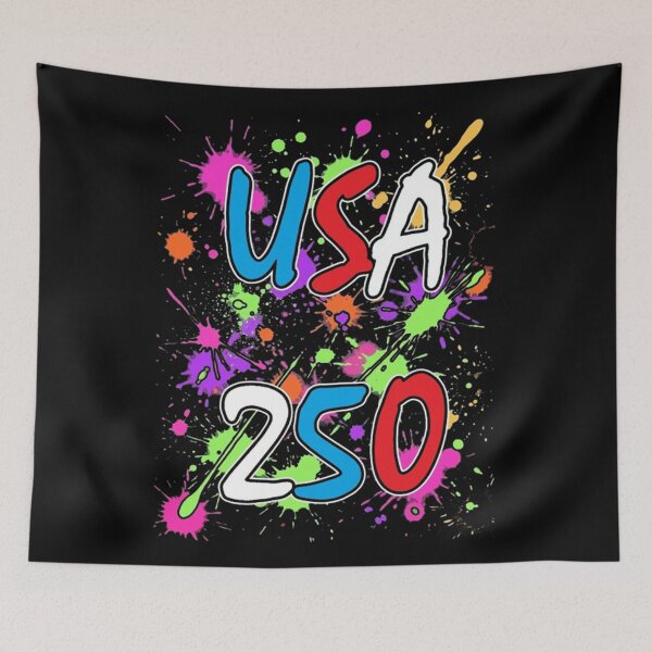 Item preview, USA 250 Semiquincentennial Neon Splatter America 250 designed and sold by dragonmotor7.