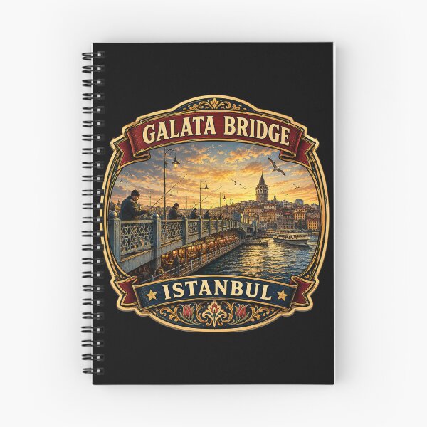 Item preview, Galata Bridge Istanbul Vintage Travel Badge | Retro Turkey Souvenir Sticker designed and sold by DreamPaw Studio.