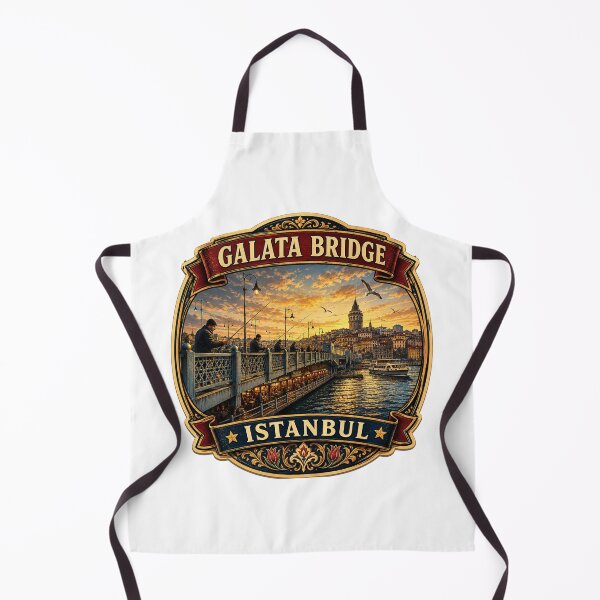 Item preview, Galata Bridge Istanbul Vintage Travel Badge | Retro Turkey Souvenir Sticker designed and sold by DreamPaw Studio.