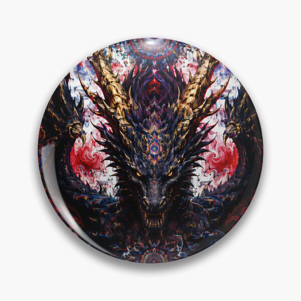 Item preview, Psychedelic Fractal Black Dragon Glitch Art designed and sold by hyperbeast store.
