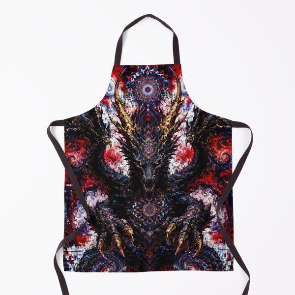 Item preview, Psychedelic Fractal Black Dragon Glitch Art designed and sold by hyperbeast store.
