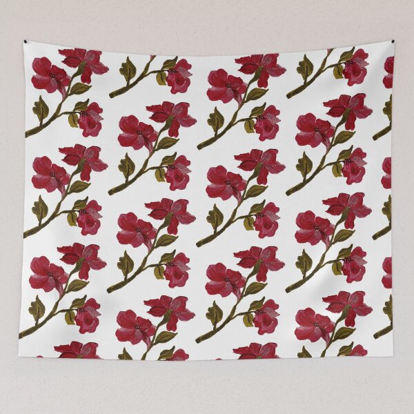 Item preview, Red Velvet Bloom Floral Pattern designed and sold by Kraalikaa.